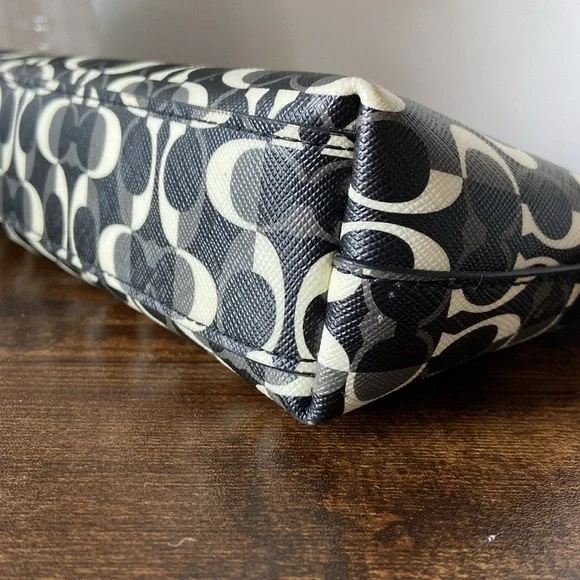 Coach Black, Cream & Gray Cosmetic Bag - Picture 9 of 15